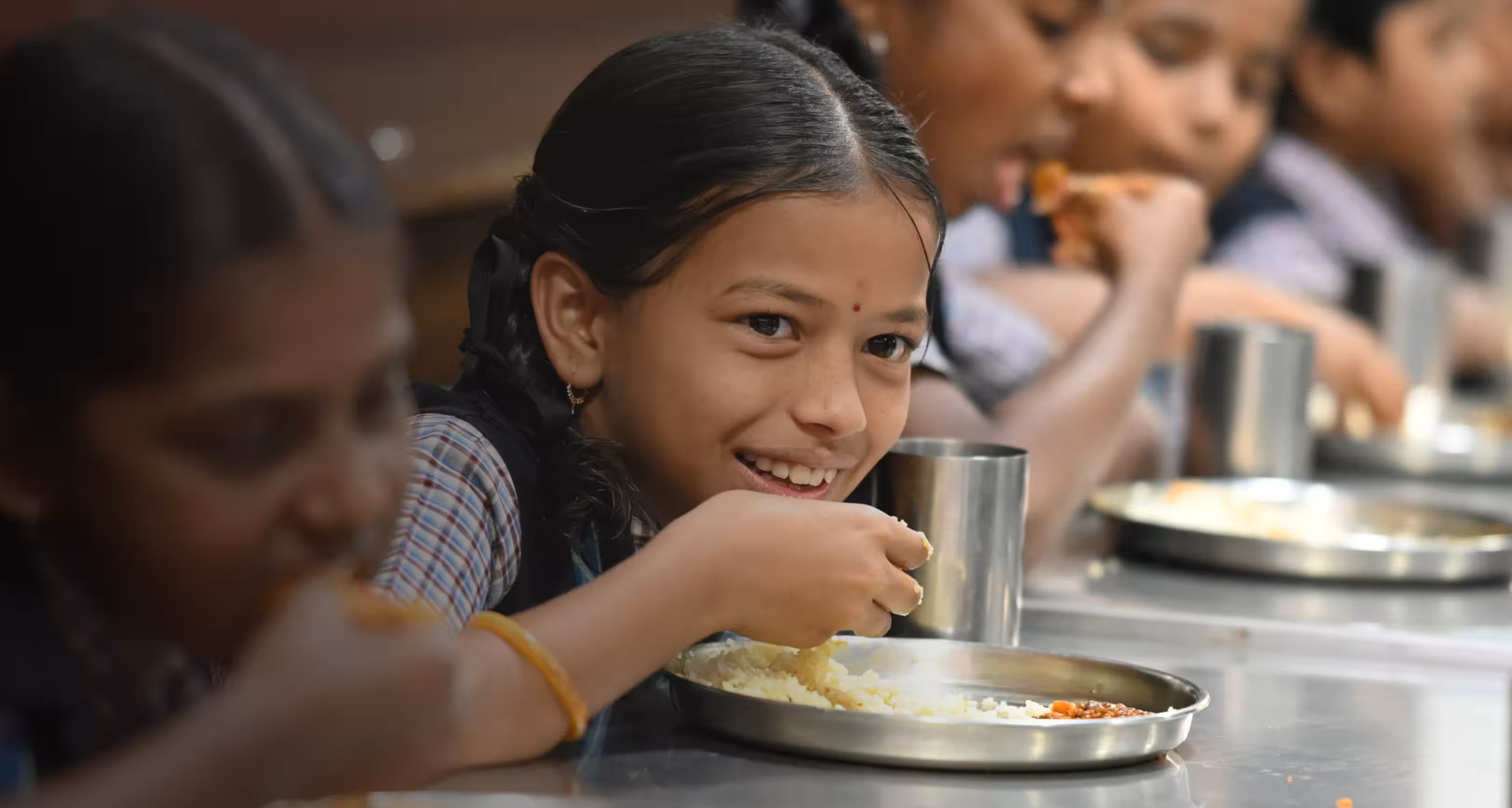 Child enjoying a nutritious meal
